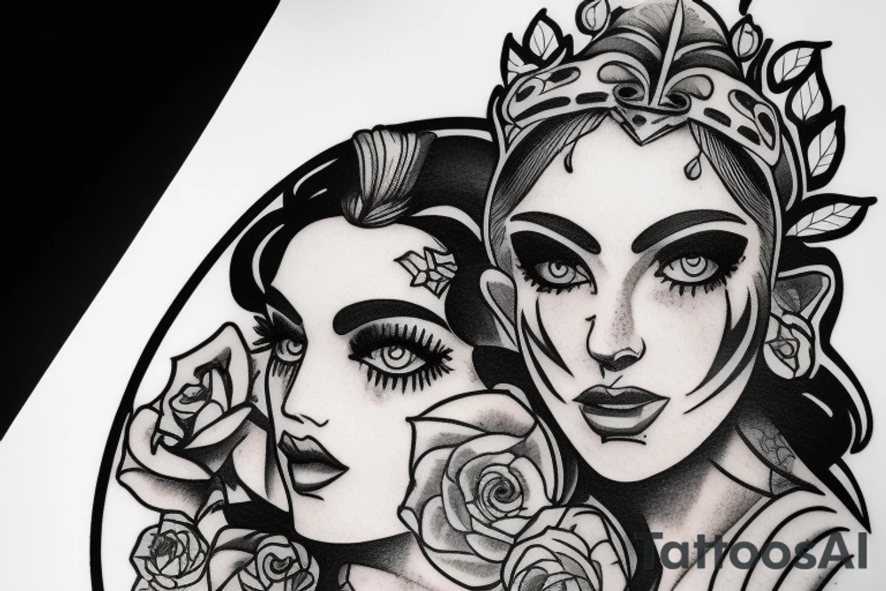 Portrait of Hera tattoo idea