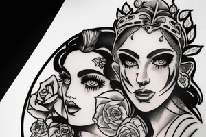 Portrait of Hera tattoo idea
