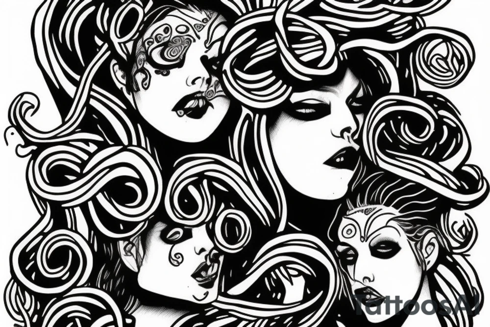 Portrait of Medusa tattoo idea