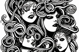 Portrait of Medusa tattoo idea