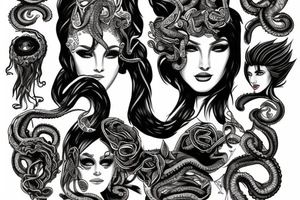 Portrait of Medusa tattoo idea