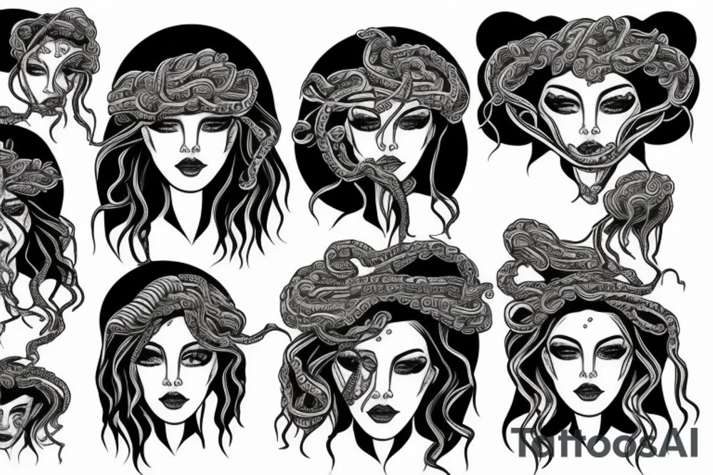 Portrait of Medusa tattoo idea