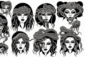 Portrait of Medusa tattoo idea