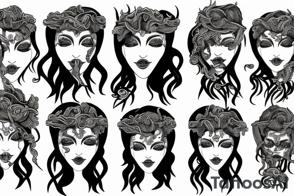 Portrait of Medusa tattoo idea