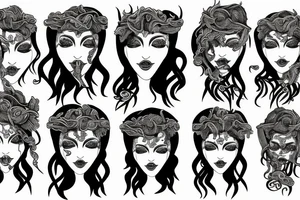 Portrait of Medusa tattoo idea