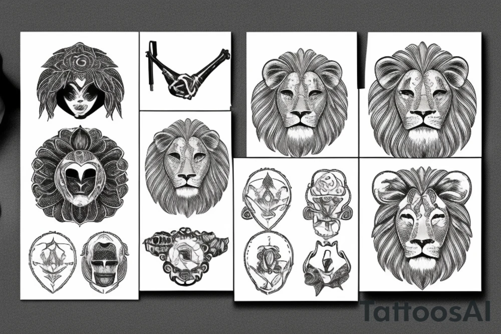 Héraclès killer of lion tattoo idea
