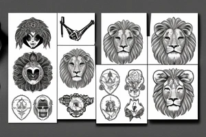Héraclès killer of lion tattoo idea