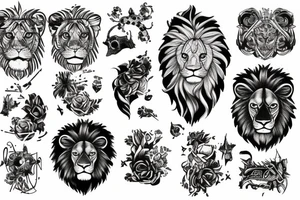 Héraclès killer of lion tattoo idea