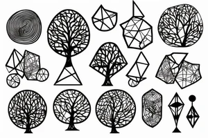 arbre geométrique tattoo idea