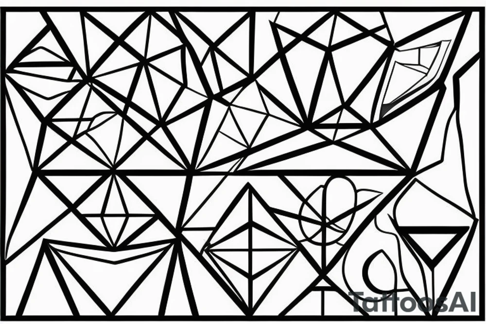 arbre geométrique tattoo idea