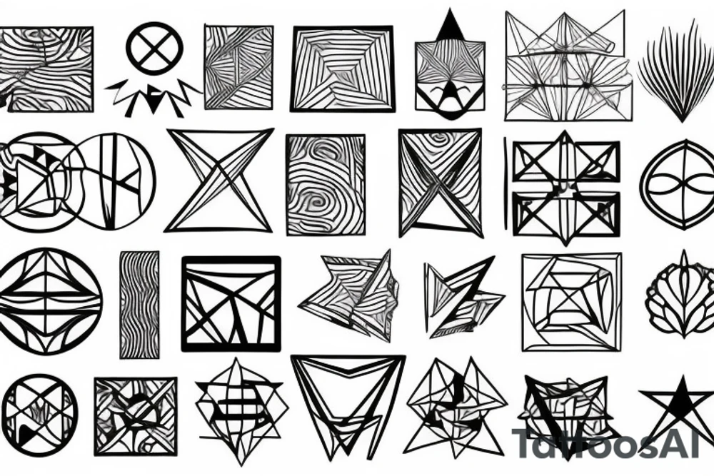 arbre geométrique tattoo idea