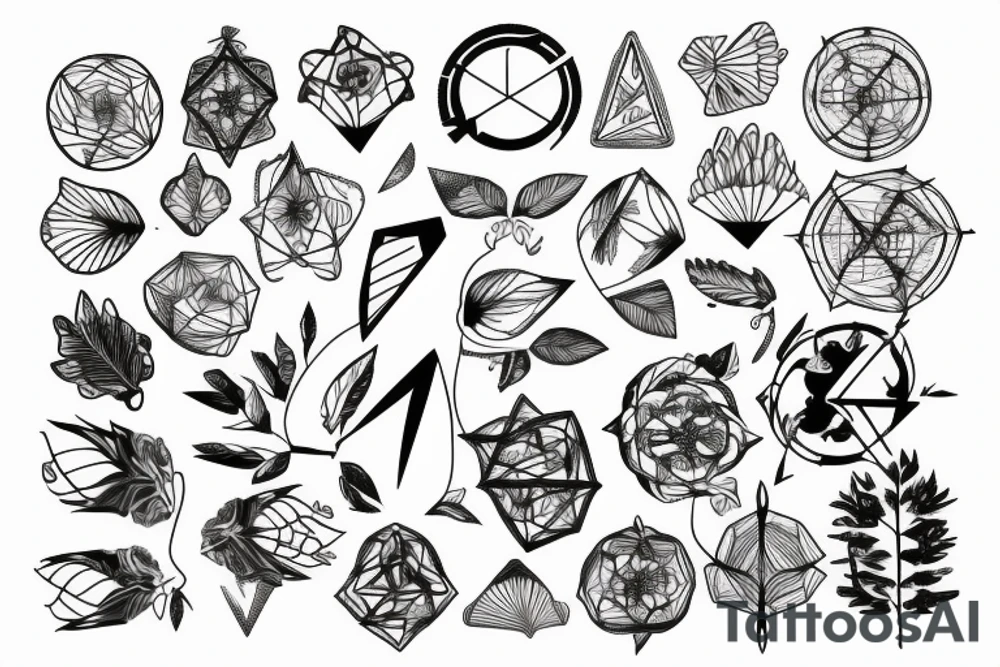 arbre geométrique tattoo idea