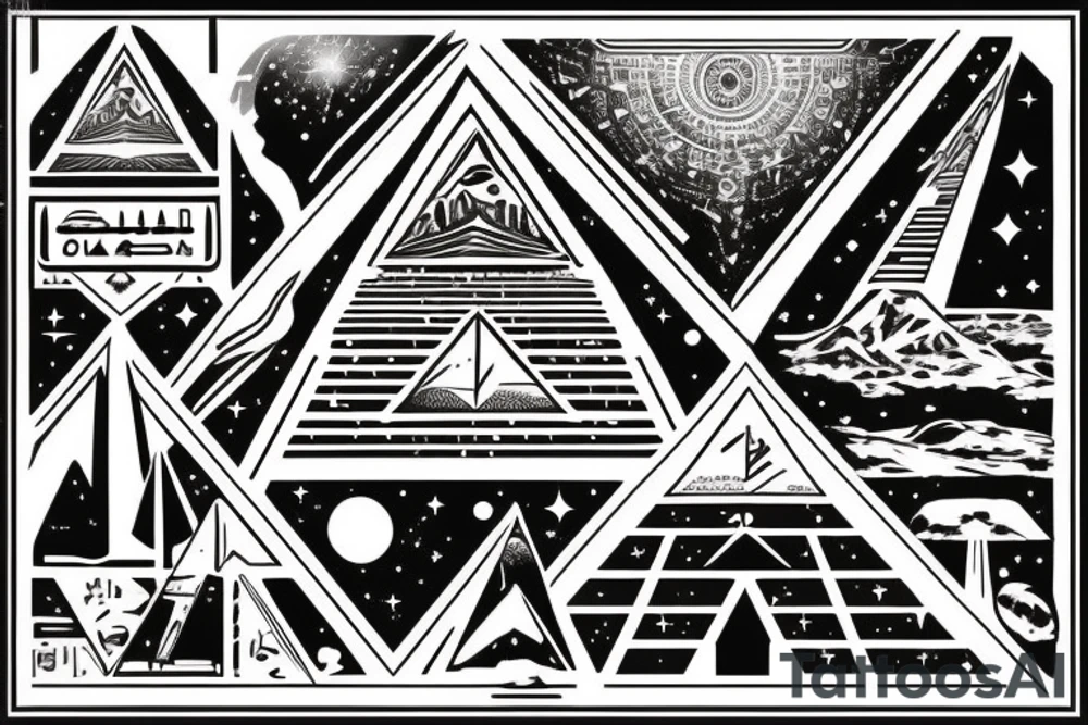 Egyptian Pyramids With Orion’s Belt On Top. The Alchemist tattoo idea