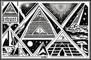 Egyptian Pyramids With Orion’s Belt On Top. The Alchemist tattoo idea