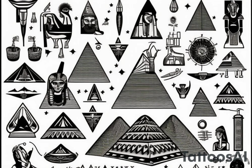 The Alchemist. Egyptian Pyramids with Orion’s Belt. tattoo idea