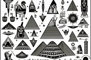 The Alchemist. Egyptian Pyramids with Orion’s Belt. tattoo idea