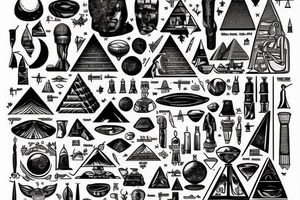 The Alchemist. Egyptian Pyramids with Orion’s Belt. tattoo idea