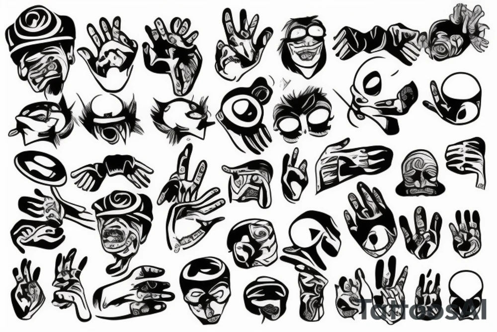 Fingers tattoo idea