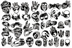 Fingers tattoo idea