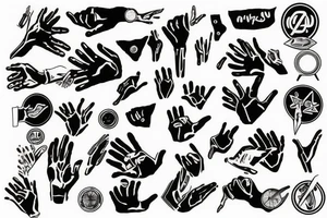 Fingers tattoo idea