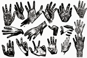 Fingers tattoo idea