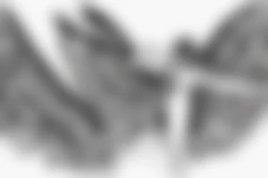 a silhouette figure of an angel with huge wings and small body, without any details inside the silhouette tattoo idea
