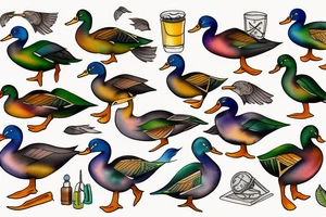 MALLARD DUCK tattoo idea