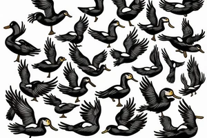 FLYING DUCK tattoo idea