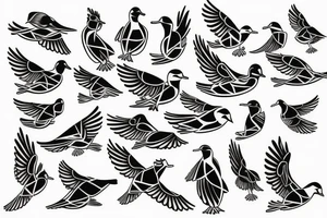 FLYING DUCK tattoo idea