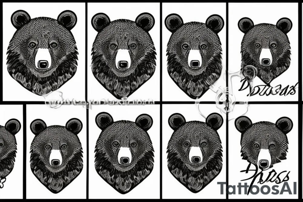 BLACK BEAR tattoo idea