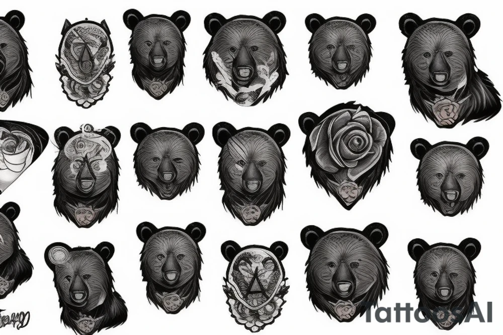 BLACK BEAR tattoo idea