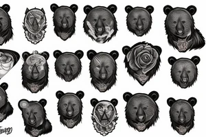 BLACK BEAR tattoo idea