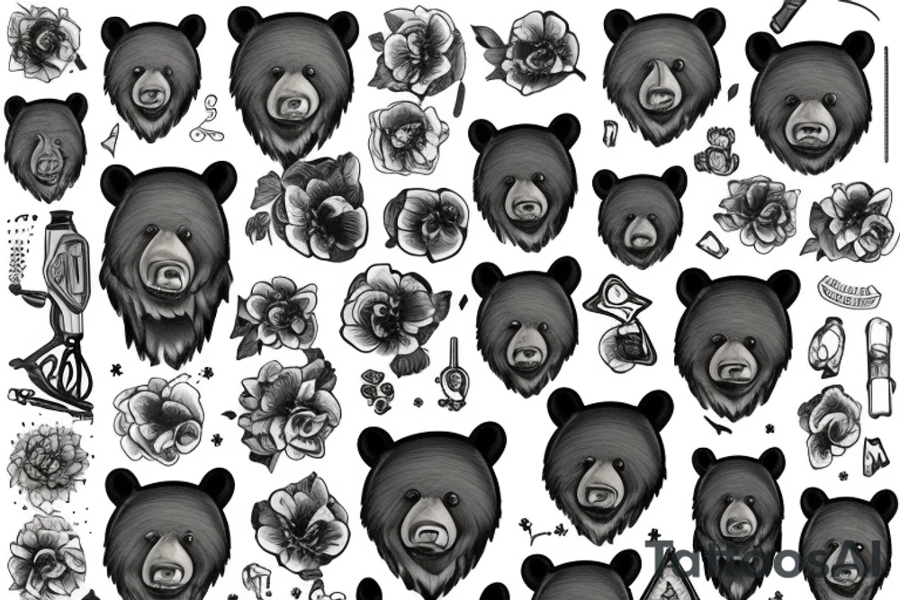 BLACK BEAR tattoo idea