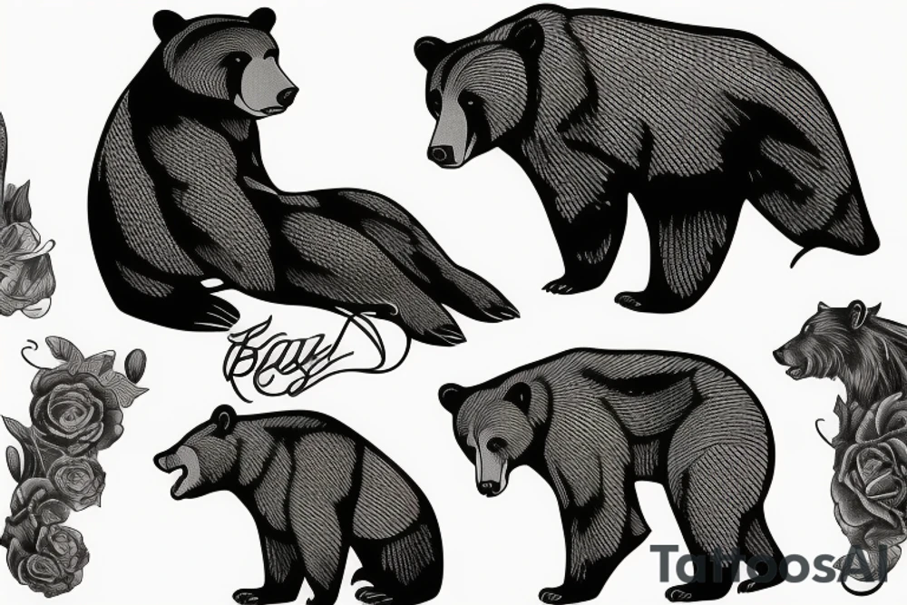 BLACK BEAR tattoo idea