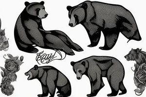 BLACK BEAR tattoo idea