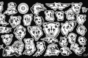 BLACK BEAR tattoo idea