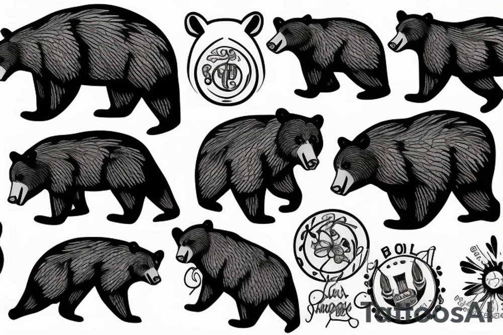 BLACK BEAR tattoo idea
