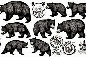BLACK BEAR tattoo idea