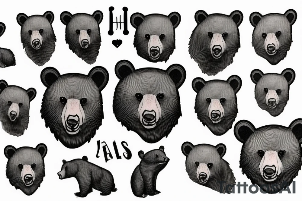 BLACK BEAR tattoo idea