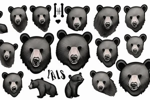 BLACK BEAR tattoo idea