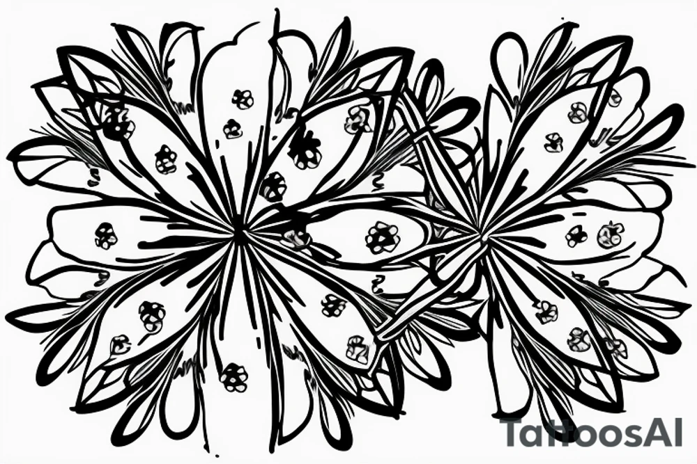 flower with 4 petals in a cross shape viewed from top tattoo idea flower with 4 petals in a cross shape viewed from top tattoo idea