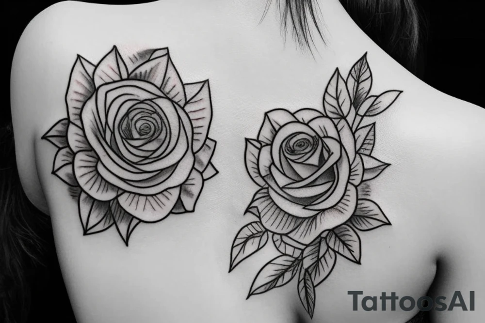 4 petal flower tattoo idea