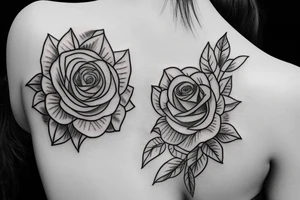 4 petal flower tattoo idea