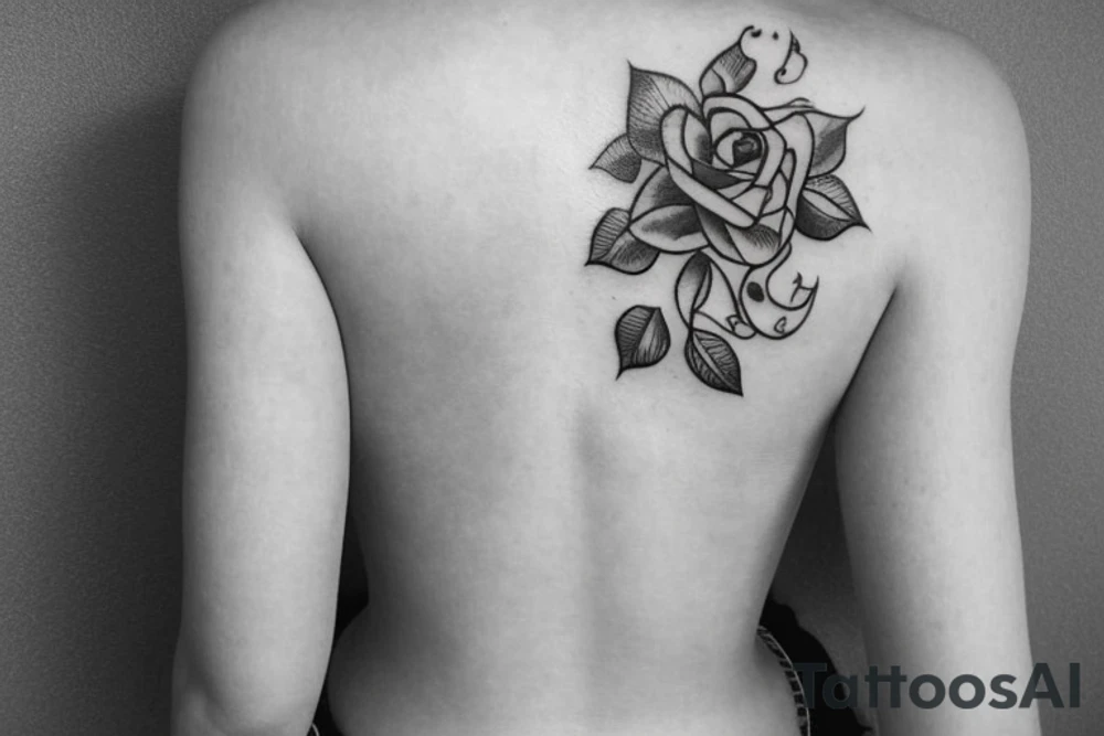 4 petal flower tattoo idea