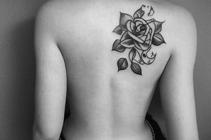 4 petal flower tattoo idea