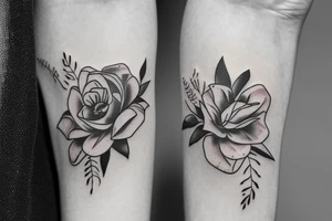 4 petal flower tattoo idea