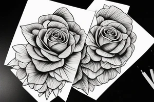 Giant Four petal flower tattoo idea