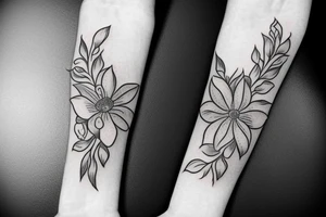 4 tips flower without any other petal tattoo idea