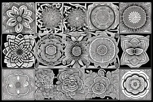Rose a simple mandalas tattoo idea