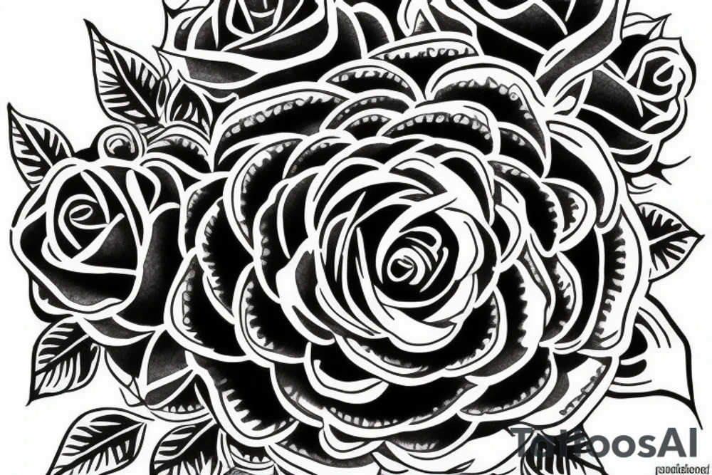 Rose a simple mandalas tattoo idea